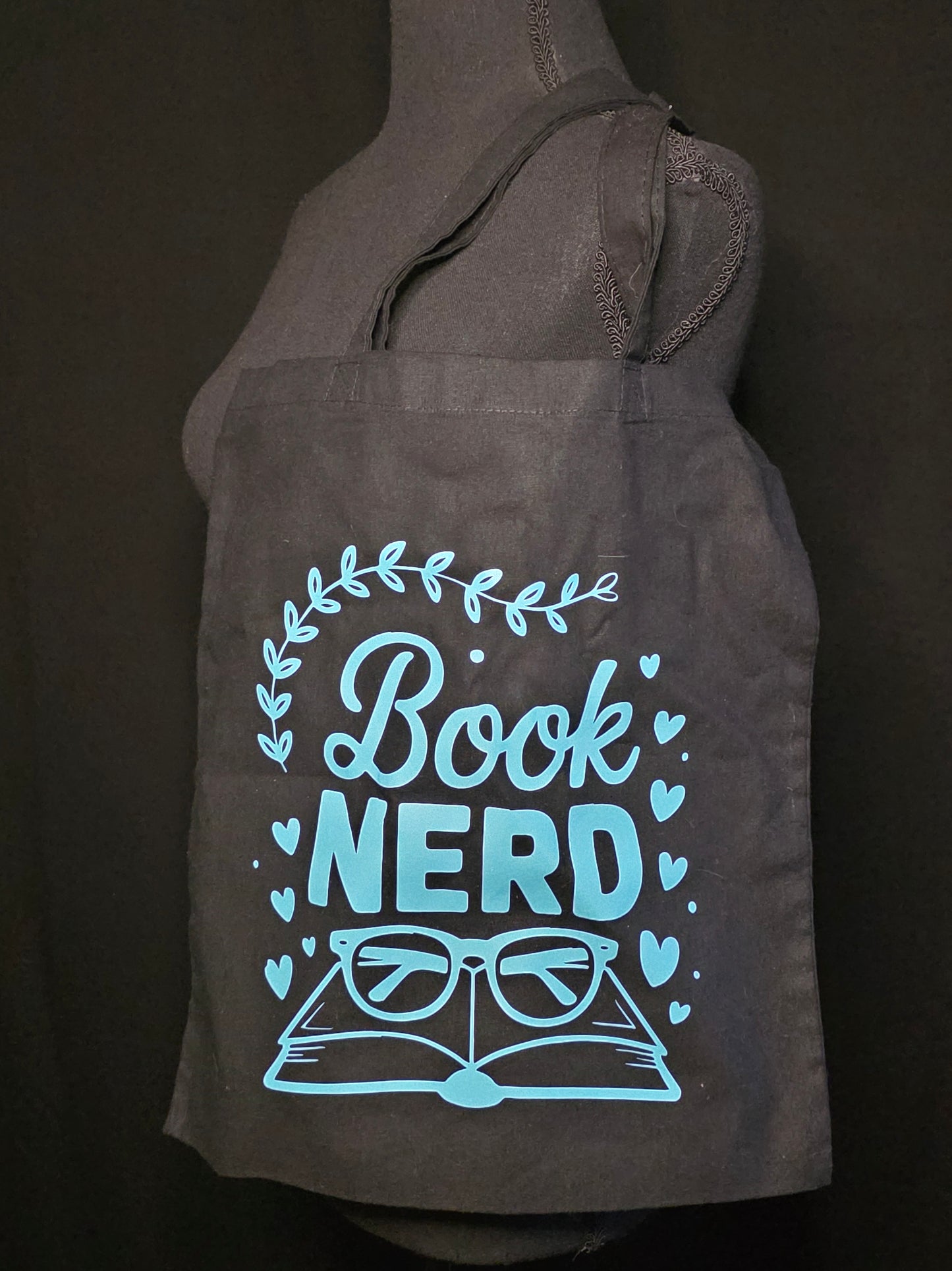 "Book Nerd" Fabric tote Bag